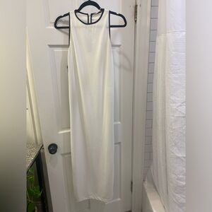 Zara - NWT - Gorgeous Long B&W High Contrast Modern Crepe Dress 🎹🎲🎬🤍🖤